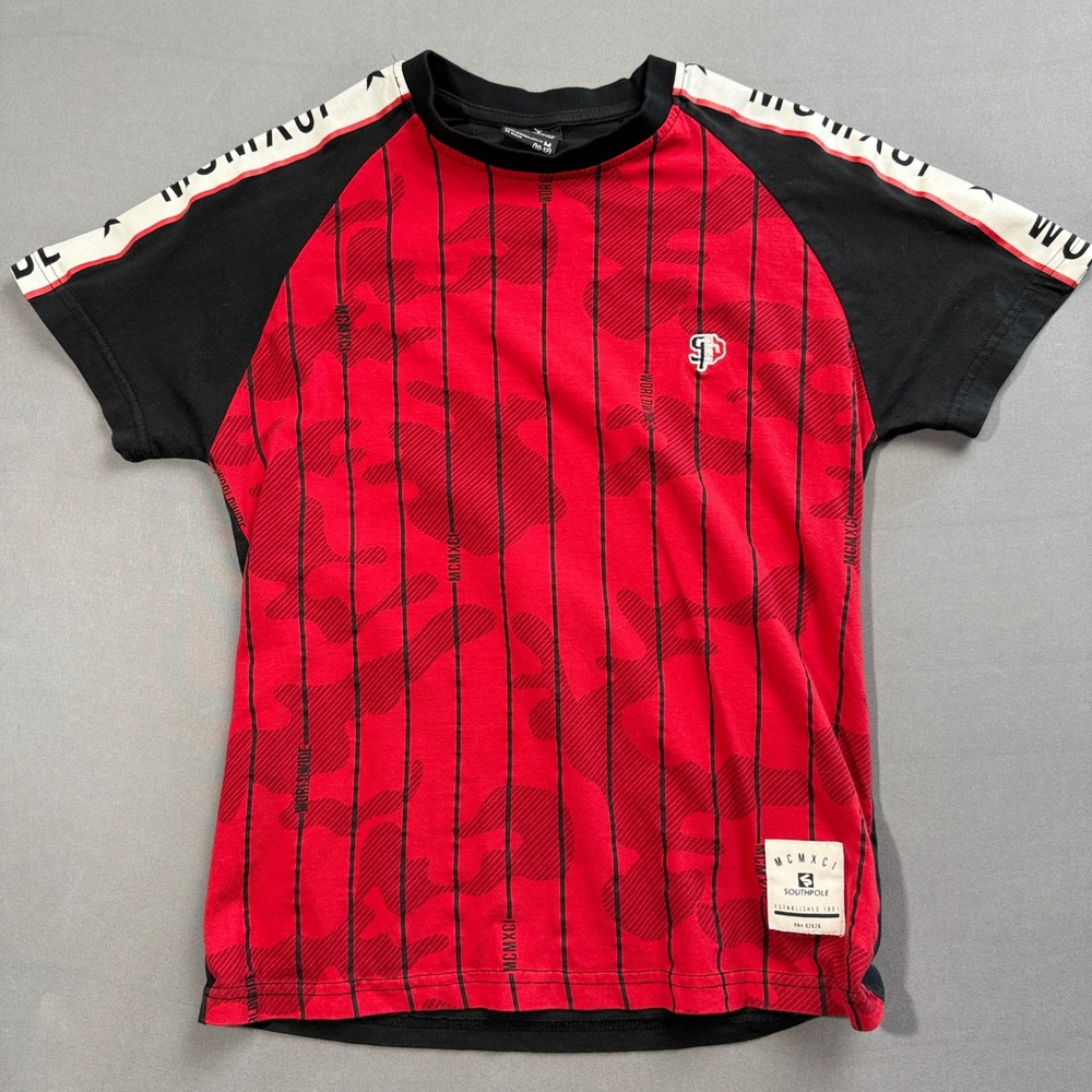 Southpole Graphic T-Shirt Worldwide MCMXCI Short Sleeve Top‎ Kid's Size M